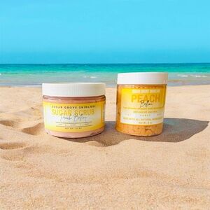 Peach And Sparkling Champagne Foaming Sugar Scrub And Body Butter Gift Set